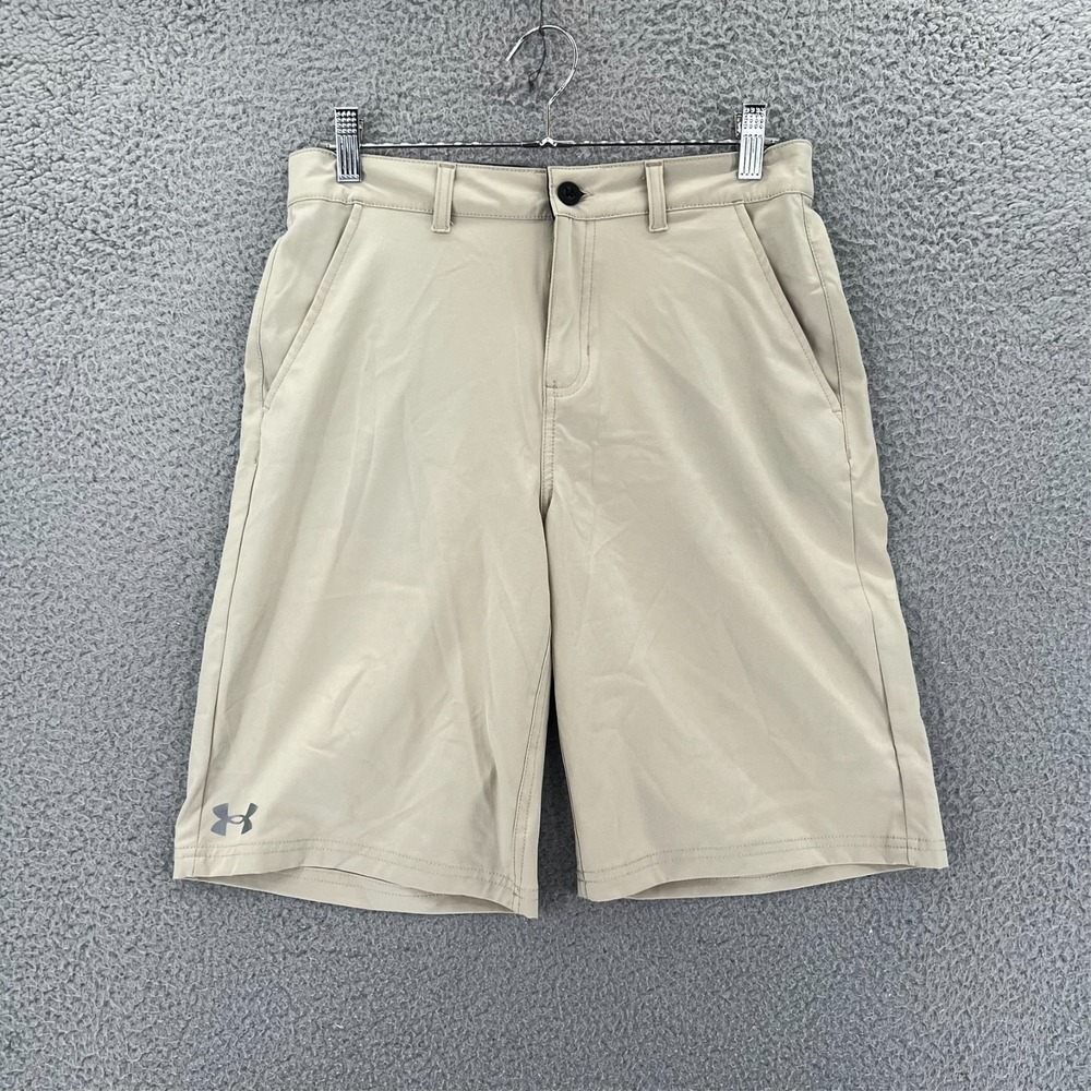 Under Armour Golf Shorts Women 18 (Fits 28x10) Tan Performance‎ Stretch